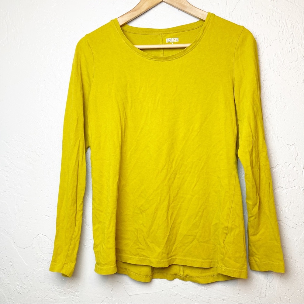 Duluth trading yellow long sleeve tee cotton sz S